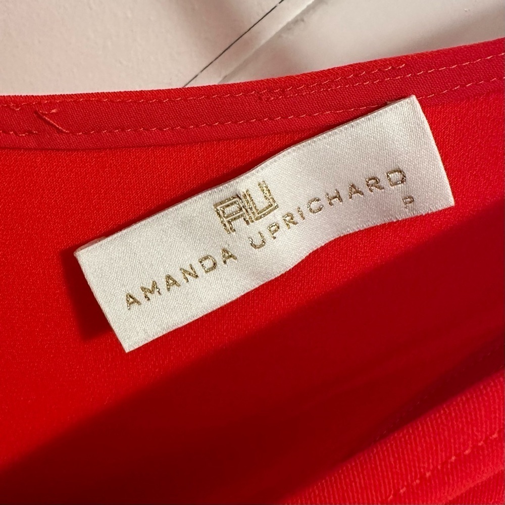 Amanda Uprichard Revolve Carrie Mini Dress Apple Red Sleeveless Ruffle Hem S - Picture 9 of 10